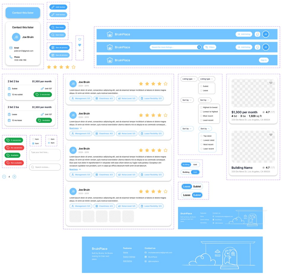BruinPlace design system components